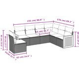  6-dijelni set vrtnih sofa s jastucima bež od poliratana | shoptok.hr