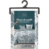 Douceur d intérieur Bela/modra bombažna posteljnina za zakonsko posteljo/podaljšana 240x220 cm Hera – | Shoptok.si