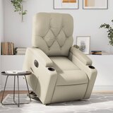 Maison Chic Električni naslanjač - Relax naslanjač s funkcijo vstajanja krem umetno usnje, (22061556) | Shoptok.si