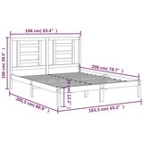  Posteljni okvir iz trdne borovine 160x200 cm, (20903744) | Shoptok.si