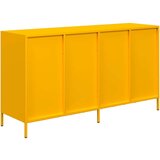 vidaXL Komoda gorčično rumena 135x39x73,5 cm hladno valjano jeklo | Shoptok.si