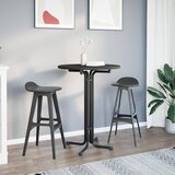  Barski stol crni Ø 80x110 cm konstruirano drvo i čelik | shoptok.hr
