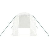  Rastlinjak z jeklenim okvirjem bel 8 m² 4x2x2 m | Shoptok.si