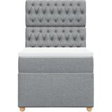  Okvir kreveta s oprugama i madrac svjetlosivi 90x200cm tkanina | shoptok.hr