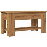 Maison Chic Klubska mizica - kavna mizica - Nizka mizica artisan hrast 101x49x52 cm inženirski les, (21755456) | Shoptok.si