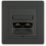Utičnica 2xRJ45 CAT6 UTP crni