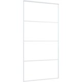  Klizna vrata od stakla ESG i aluminija 102,5 x 205 cm bijela | shoptok.hr