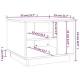 vidaXL stolić za kavu boja sivog hrasta sonome 55x55x43 cm od iverice | shoptok.hr