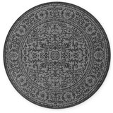NORTHRUGS Črno-bela okrogla notranja in zunanja preproga ø 160 cm Duet Kona – | Shoptok.si