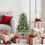 vidaXL Božično drevo med 150 LED z stojalom Zelena 90 cm PE | Shoptok.si