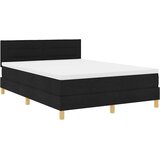  Postelja s škatlo z vzmetnico & LED Črna 140x190 cm Tkanina, (22083016) | Shoptok.si