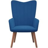  Stol za sproščanje s stolčkom moder žamet, (20934569) | Shoptok.si