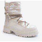 Boto Women's White Snow Boots with Decorative Lacing Rilana | Shoptok.si