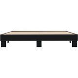  Okvir za krevet crni 200 x 200 cm konstruirano drvo i metal | shoptok.hr