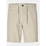 Selected Homme Kratke hlače iz tkanine Slhregular-Brody 16087638 Bež Regular Fit