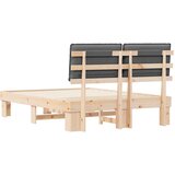  Krevetni okvir s tapiciranim uzglavljem Tamno siva 135 x 190 cm | shoptok.hr