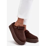 Boto Women's Snow Boots Platform with Velcro Chocolate Jorielle | shoptok.hr