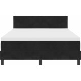  LED Box Spring Krevet s LED trakama Crna 140 x 190 cm Baršun | Shoptok.si