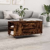vidaXL Klubska mizica dimljeni hrast 102x44,5x50 cm inženirski les | Shoptok.si