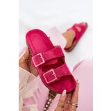 Boto Women's sandals with transparent elements on cork sole fuchsia Sercele | ePonuda.com