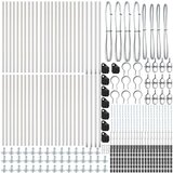  Postovi Ograde Set od 52 Pocinčana čelika 3.2 x 3.2 x 110 cm | shoptok.hr