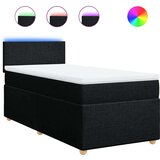 vidaXL Box spring krevet s madracem crni 90x190 cm od tkanine | shoptok.hr