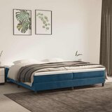  s oprugama i madracem tamnoplavi 200x200 cm baršunasti | shoptok.hr