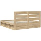  Konstrukcija postelje Sonoma 200 x 200 cm Masivno borovo les, (5000102716) | Shoptok.si