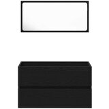  2-delni set kopalniškega pohištva črno hrastovo vezano leseno, (22008827) | Shoptok.si
