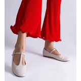 Gemre White ballet flats with patent toe Gloriana | shoptok.hr