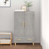  Visoka omarica betonsko siva 70x31x115 cm konstruiran les, (20654673) Cene