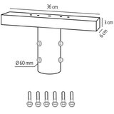 Montažni držač za spoljašnje osvetljenje BASE, prečnik 60 mm, crni | Eponuda.com