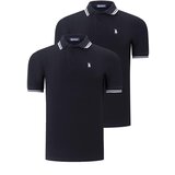 Dewberry DUO SET T8594 MEN'S T-SHIRT-BLACK-BLACK Cene