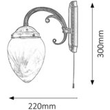  Zidna lampa Annabella E14 1x MAX 40W bronzana (8631) | ePonuda.com