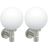 vidaXL Zunanje stenske svetilke 2 pcs srebrna 28 x 25 x 38 cm, (5000039986) | Shoptok.si