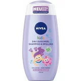Nivea Otroški gel za tuširanje 3v1, šampon in balzam z vonjem jagodičja