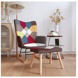  Stolica za ljuljanje s osloncem za noge patchwork od tkanine | shoptok.hr