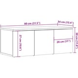 TV ormarić staro drvo 80x34x30 cm konstruirano drvo | shoptok.hr