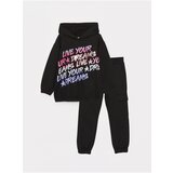 LC Waikiki Girls' Printed Long Sleeve Hoodie and Sweatpants | Shoptok.si