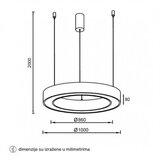 HOME LIGHT Vesta 683 LED visilica crna | Eponuda.com