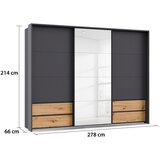Premium Living Omara Z Drsnimi Vrati Karpo, Siva, Barva Hrasta | Shoptok.si