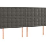  Posteljni okvir z vzglavjem temno siv 200x200 cm žamet, (20788495) | Shoptok.si