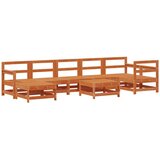  Vrtna dnevna garnitura 8 pcs Voščeno rjava Trdna borovina, (5000269788) | Shoptok.si