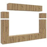  tv omara 8-delna stenski artisan hrast inženirski les, (21703837) | Shoptok.si
