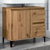 vidaXL Omarica za umivalnik artisan hrast 65x33x60 cm inž. les Cene