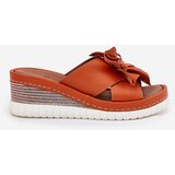ARTIKER Ladies Leather Wedge Sandals With Decorative Flower | Shoptok.si