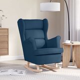  Stolica za ljuljanje 74x90x102 cm od tkanine plava | shoptok.hr
