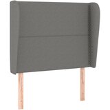  Uzglavlje s ušima tamnosivo 103x23x118/128 cm od tkanine | shoptok.hr