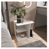Hanah home Noćni stočić Karamira, 45x45x35 cm, Bijeli | Eponuda.ba
