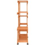  Stalak za cvijeće s kotačima 110x25x115 cm od masivne jelovine | Eponuda.com